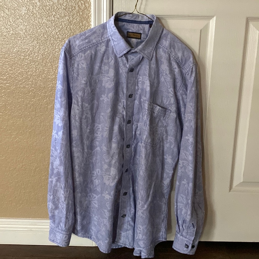 Men’s Vintage Lenor Romano Long Sleeve Button Up Dress Shirt Size Large
